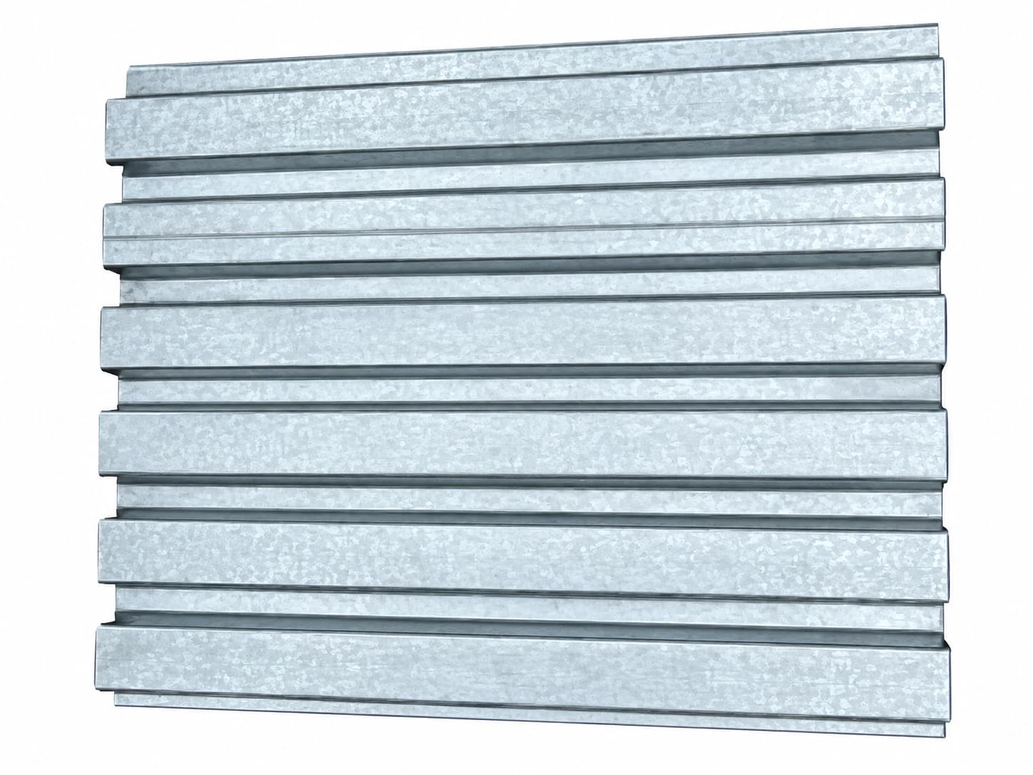 Type B deck sheet seen from above, six ribs